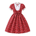 Wholesale Children's Boutique Clothing Cotton Floral Puffy Sleeve Dress Smocked Dresses for Girls