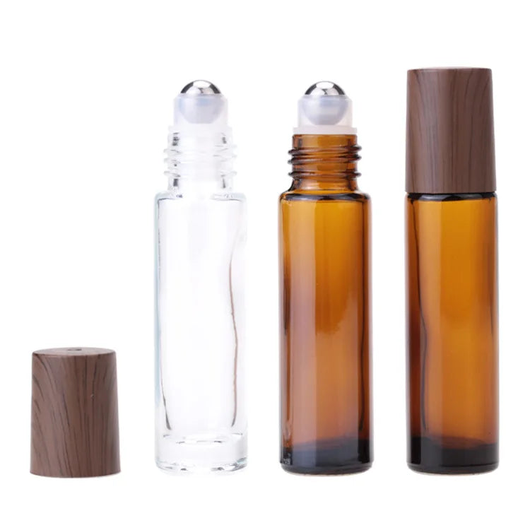 Cosmetics Packaging Refillable Custom Empty Amber Blue  Perfume Transparent Roll-on Bottle