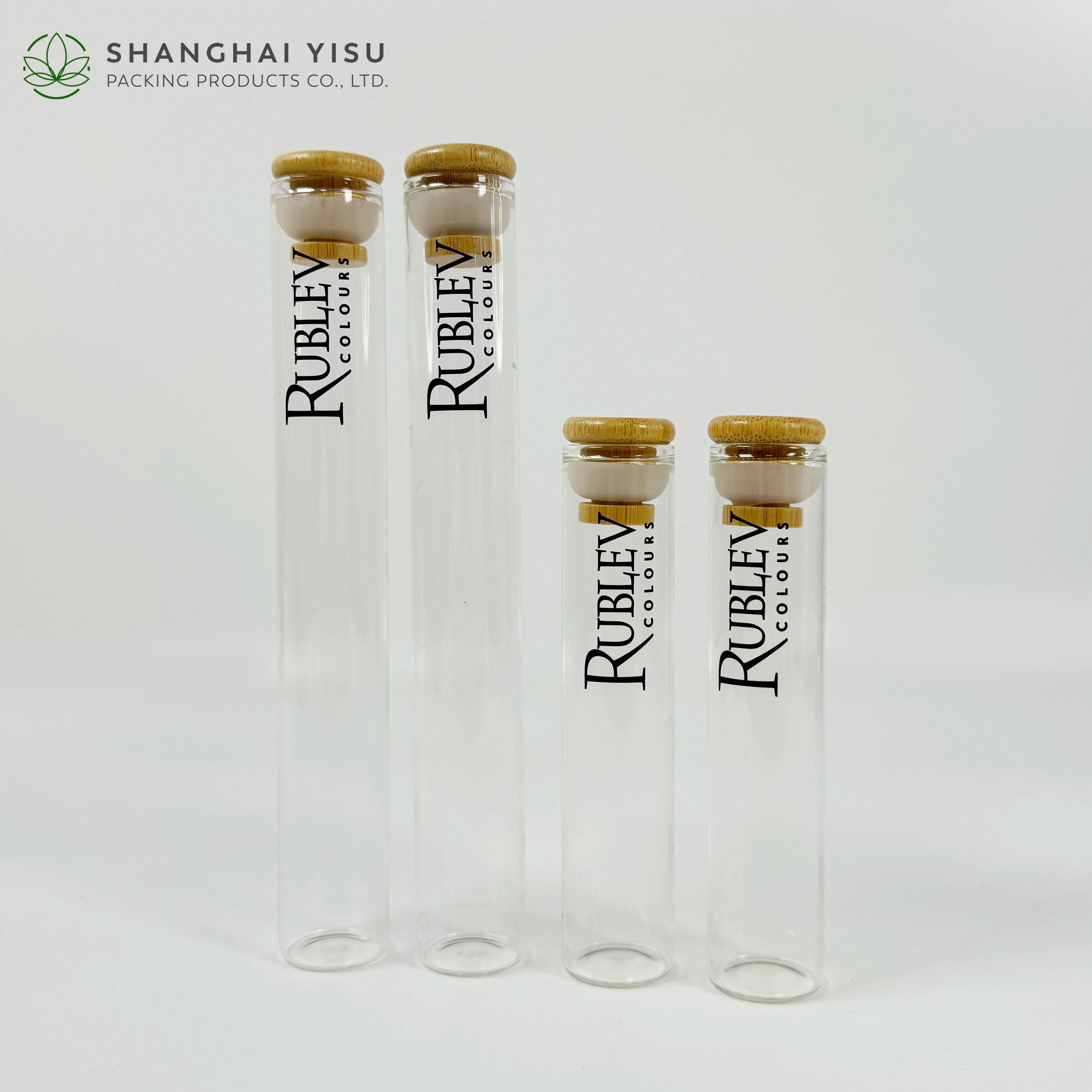 Glass Tube with Cork Or Bamboo Lid High-End Luxury
