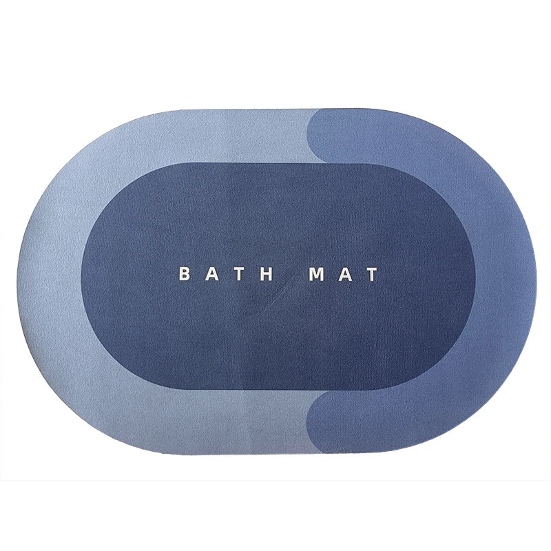 Modern Non-Slip Diatomite Bath Mat with High-Tech Lint Fabric Super Water Absorbent & Stain Resistant for Home or Hotel Use