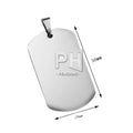 28*50mm Stainless Steel ID Stainless Steel Name Blank Dog Tags Pendant Rectangle Jewelry