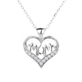 Fine Jewelry Mother 's Day Sterling Silver 925 Heart Pendant Necklace Mom Necklace for Gift