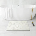 Anti-Slip Wave Pattern Eco-Friendly Diatomite Bath Mat with Water Absorption for Home Decor