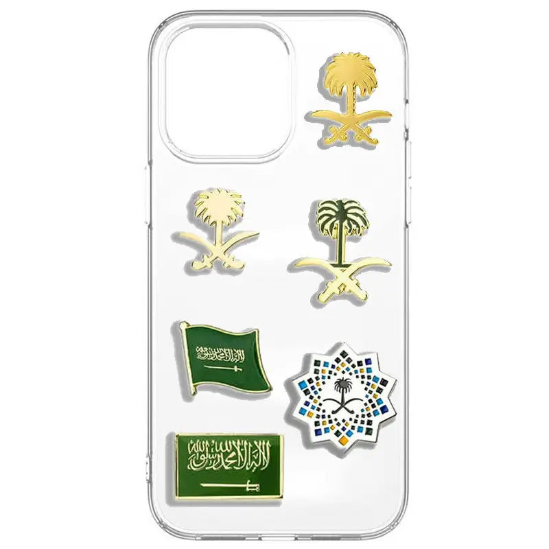Wholesale Custom Engraved Metal Epoxy Lapel Pins with Gold Plating Custom Color & Shape Mobile Phone Back Stickers