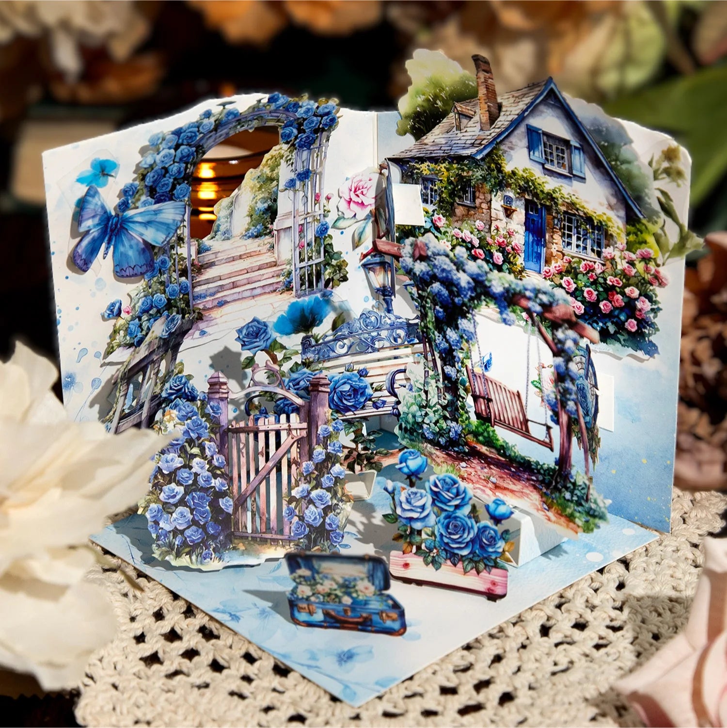 15 Stickers Per Pack Destined for Romance Series Garden Theme Hollow Handbook Material Decoration Stickers 4 Models