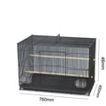 Custom Made Stainless Steel Square Rustproof Macaw Water Hanging Mini Bird Travel Cage Accesorios Para Jaulas De Pajaros