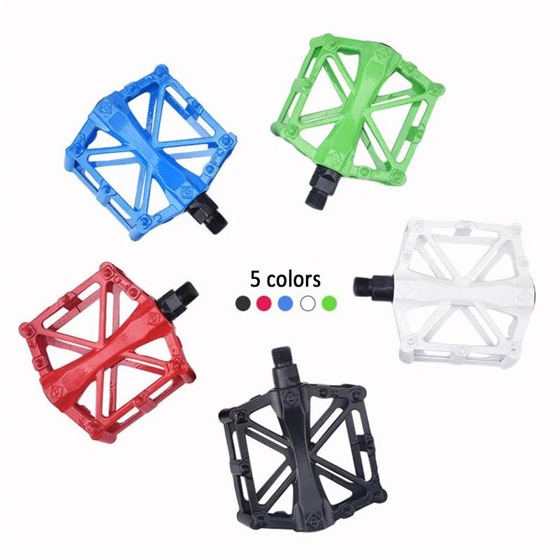 Super Lightweight Non-Slip Flat Pedal for MTB BMX Road Bicycles Cruisers Wide Platform Bike Pedals by RTS