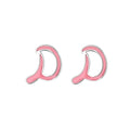Promotion 925 Sterling Silver Mini Small  Drip Glue Letters 26 Initial Alphabet Stud Earring