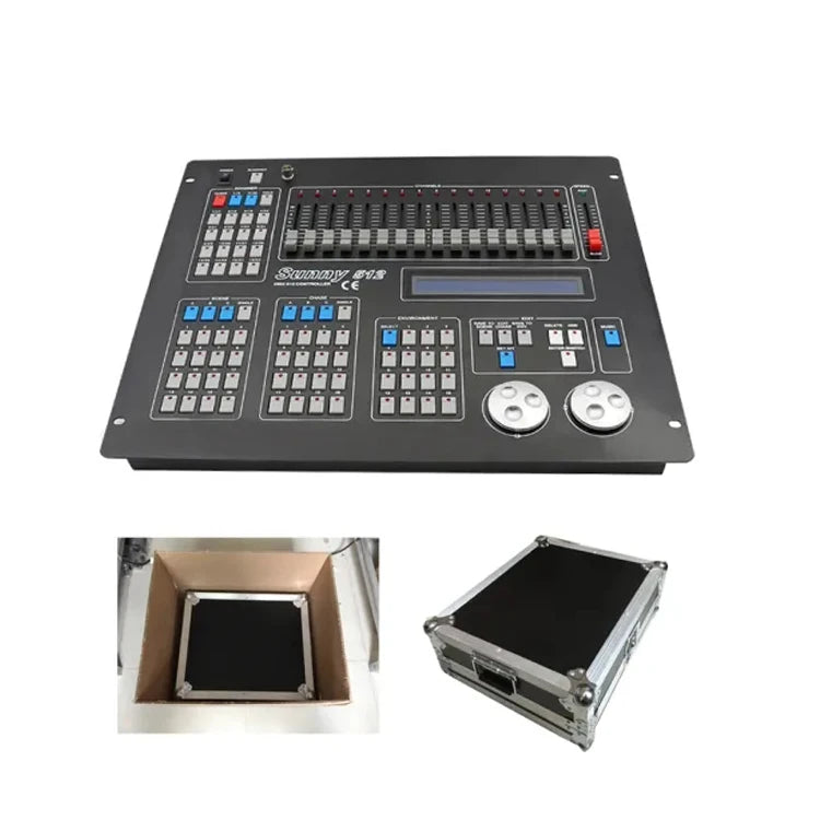 Professional Dmx512/1990 Console Moving Head Stage Lights Sunny Controller With Flight Case