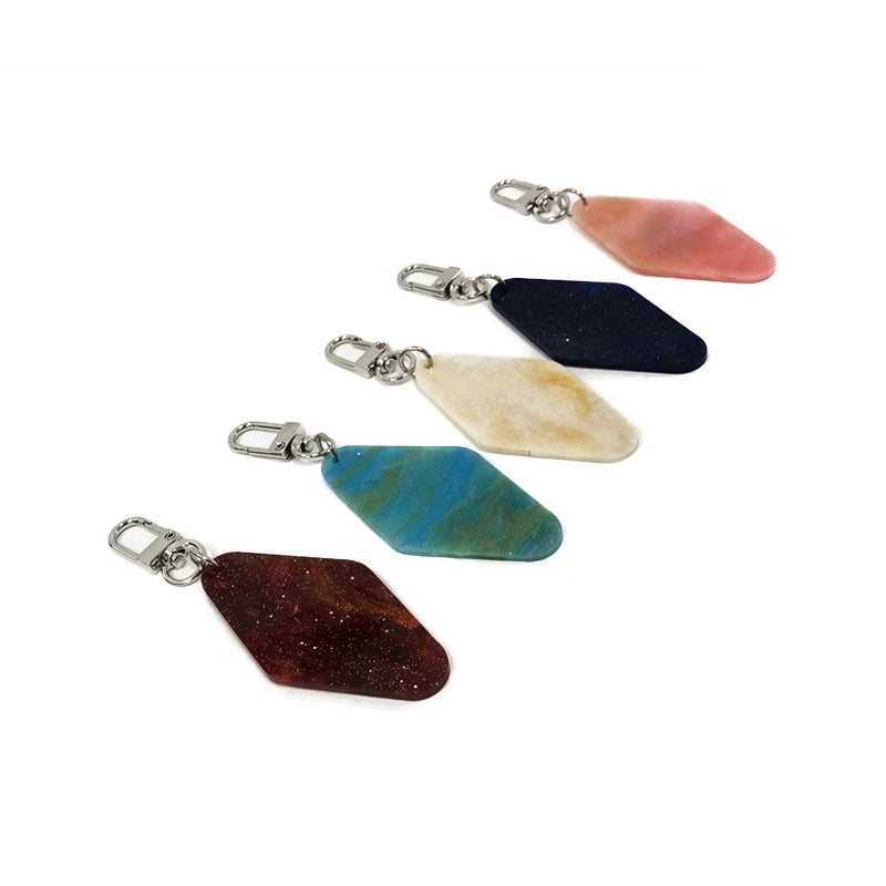 Customized Promotional Marble Acrylic Keychain Blank Motel Keychain Heart Charm Plastic Key Chain