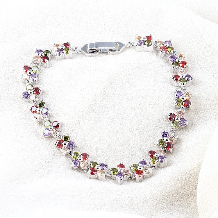 2023 Best Trendy Style Custom Design Colorful Stone Fashion Bracelet for Women and Men Brass Metal Jewelry