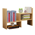 Hot Sell 3 Layer Adjustable Bookshelf Storage Shelf MDF Desk Organizer- pink White Color