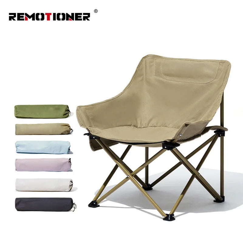Wholesale Custom Outdoor Ultralight Portable Folding Moon Camping Chair for Beach Hiking Picnic