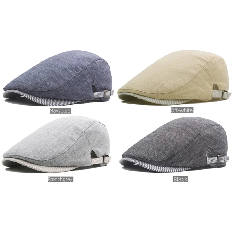Landfond Hot Sale Gatsby Newsboy Hat Men Women Classic Herringbone Lvy Trendy Tweeb Flat Ivy Hat