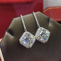 CAOSHI 2025 New Classic Silver Drop Shaped Cubic Zirconia Crystal Earring Women Romantic Wedding Earrings for Brides Bridesmaid