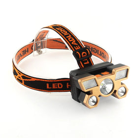 RTS Headlight Flashlight with USB Rechargeable Outdoor Waterproof Emergency Headlamp 18650 Battery 5 Led Headlamp Head Lamp