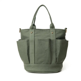 Canvas Multi Pockets Organizer Designer Stylish Function Handbags Sling Shoulder Tote Bag Ladies Women