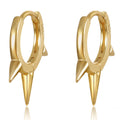 Punk Hip Hop Style Fashion Jewelry Triangular Conical Design Hypoallergenic 925 Sterling Silver Stud Earring for Women Men Party