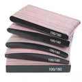 Professional Double-Sided EVA Sponge Nail File Buffer 100/180 Grit Sandpaper Sticks Black Durable Reusable Manicure Tool Nail