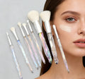 Premium Crystal Makeup Brush Set - Synthetic & Nylon Brushes for Eye Face Foundation & Blush - Wholesale Cosmetic Brush Kit