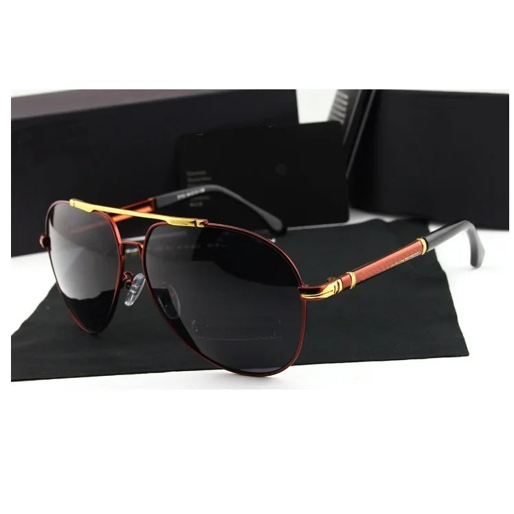 Factory Direct Sale MEIJIN Mjt20 Men's Sunglasses New Double Bridge Metal Frame Polarized UV400 Red Outdoor Cycling Fashionable