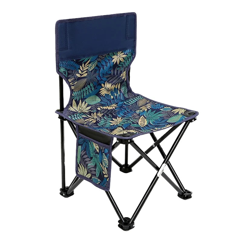 WOQI Lightweight Portable Armless Camping Chair for Adults Use in Beach Garden Park & Picnic Folding Design with OEM Logo