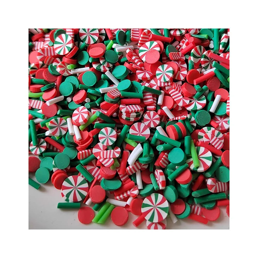 Christmas Mints Candy  Clay Slices Sprnkles for Diy Slime Filler Crafts Shaker Cup Accessories