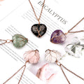 Hot Sale Bronze Plating Color Gemstone Heart Shaped Pendant Life of Tree Pendant