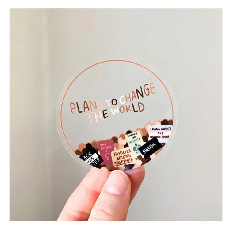 Waterproof Self Adhesive Label Clear Labels Custom Text Logo Transparent Stickers