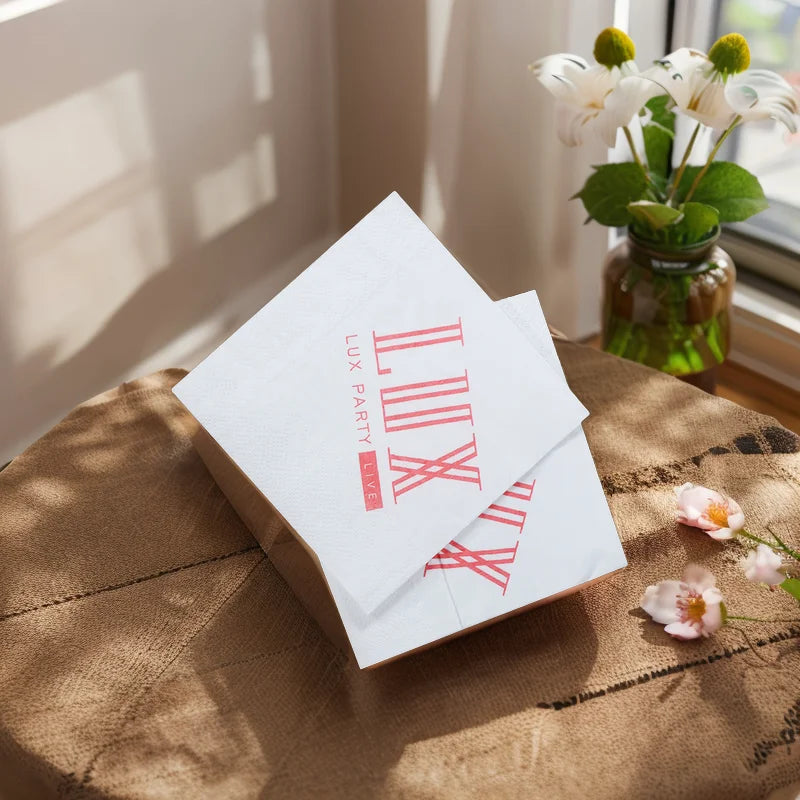 Customized 2 Ply Dinner Napkins Tissue Paper Printed OEM Restaurant Using Napkin Tissue