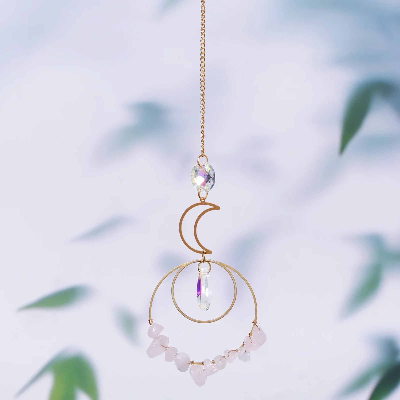Colorful Crystals Suncatcher Hanging Sun Catcher with Chain Pendant Ornament Crystal Balls Sun Catcher Crystal Glass