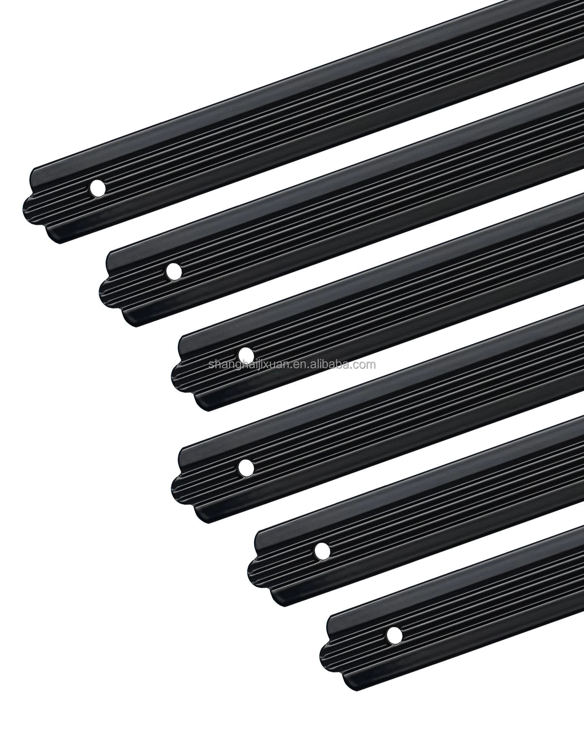 New Black Aluminum Frameless Safety Guard Railings Modern Design Customizable Color for Stairs and Balconies 25pcs