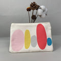 Kids Travel Cosmetic Organizer Bags Cute Striped Zipper Closure Canvas Customizable Size Portable Cosmetic Bag