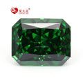 5A+ Synthetic Cz Diamond Green Color Octangle Shape Brilliant Crushed Ice Cut Cubic Zirconia Loose Stone Cz Stone