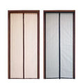 Factory Outlet Wholesale Hands-free Magnetic Automatic Double Open Polyester Mesh Door Curtain Mosquito Insect Net Screen Black