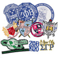 All Greek Groups Manufacturer Custom Greek Letters Patches Delta Zeta Gamma Sorority Embroidery Patch Iron on