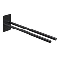 HOMEDEC Double Arms Contemporary Design Wall-Mounted Bathroom Towel Bar No Drilling SUS 304 Stainless Steel Towel Rack Heater