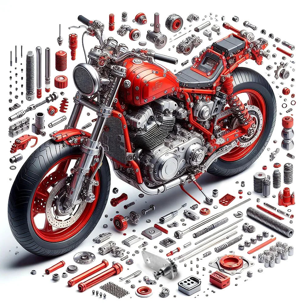 Customized Motorcycle Metal Parts Machining Services Offering Surface Treatment Anodizing Polishing Spraying Turning and Milling