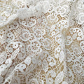 100% Polyester Quality White Korea Flowers Guipure Lace Fabric