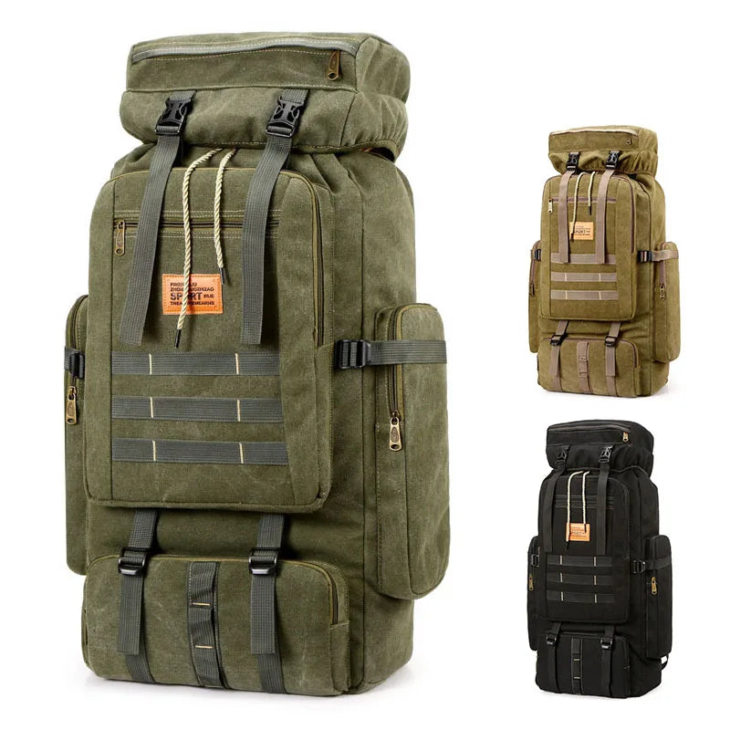 SP2489 Sports Travel Bag 600D Oxford Multifunctional Backpack Outdoor Large Capacity Waterproof Tactical Backpack