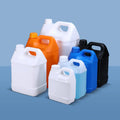4L Plastic Jerry Can Bottle White Translucent Black Orange Color Chemical Liquid Packing Container HDPE Material