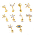 Gaby New Dainty Earrings 925 Sterling Silver Eyebrow Rings  Cartilage Earring Piercing Sterling Silver Piercing Jewelry