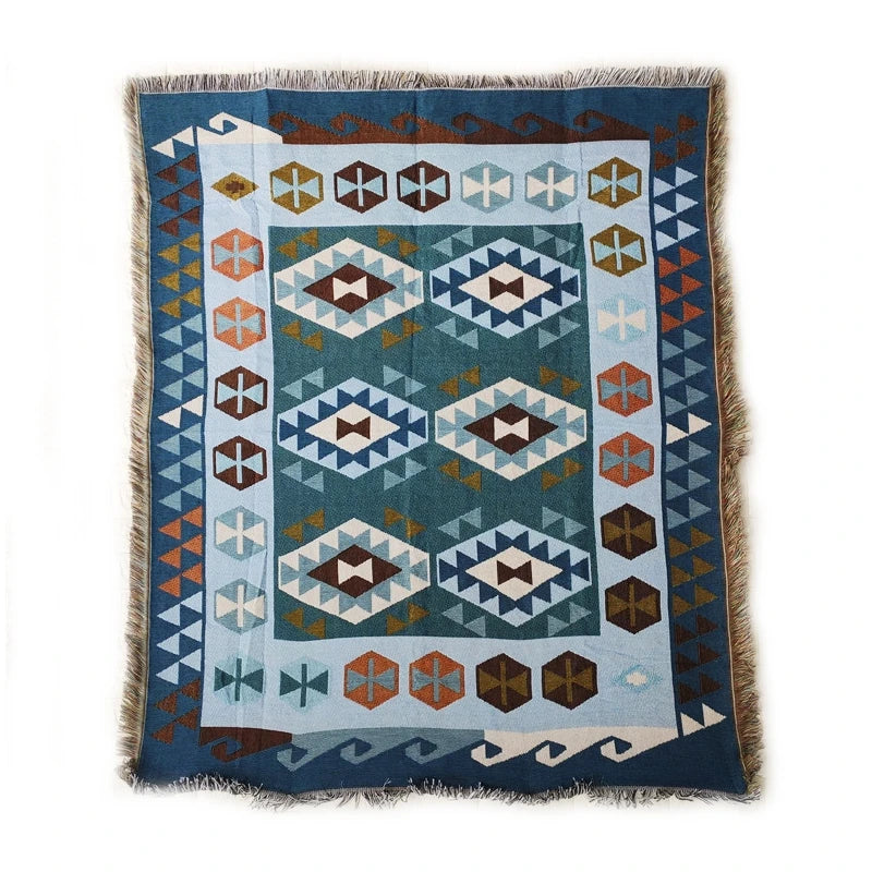 New Develop Custom Bohemian Geometry Woven Wholesale Tapestry Throw Blanket Camping Picnic Blanket