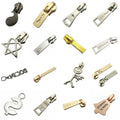 US Standard Custom logo Embossed Gold Metal Zipper Puller for Bag / Clothes