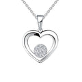 Crazy Love Pendant Necklace 925 Sterling Silver Heart Necklace Mother Gift Mother Necklaces Girlfriend Jewelry