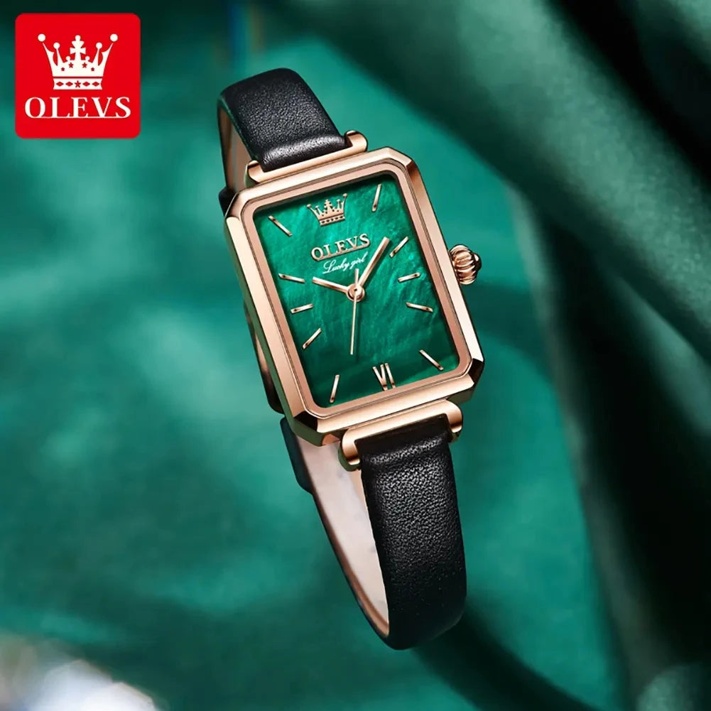 OLEVS 6624 New Women Fashion Casual Japanese Movement Watch Female square Student Trend Quartz Ladies Watches Relojes Hombre