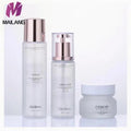 Excellent Quality Latest Glass Cosmetic Bottle Set pink Glass Cosmetic Bottle and Jar Cosmetics Cream Glass Bottles and Jars