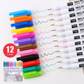12 Colors Fineliner Color Pen Water Based Assorted Ink for Painting School Office Art