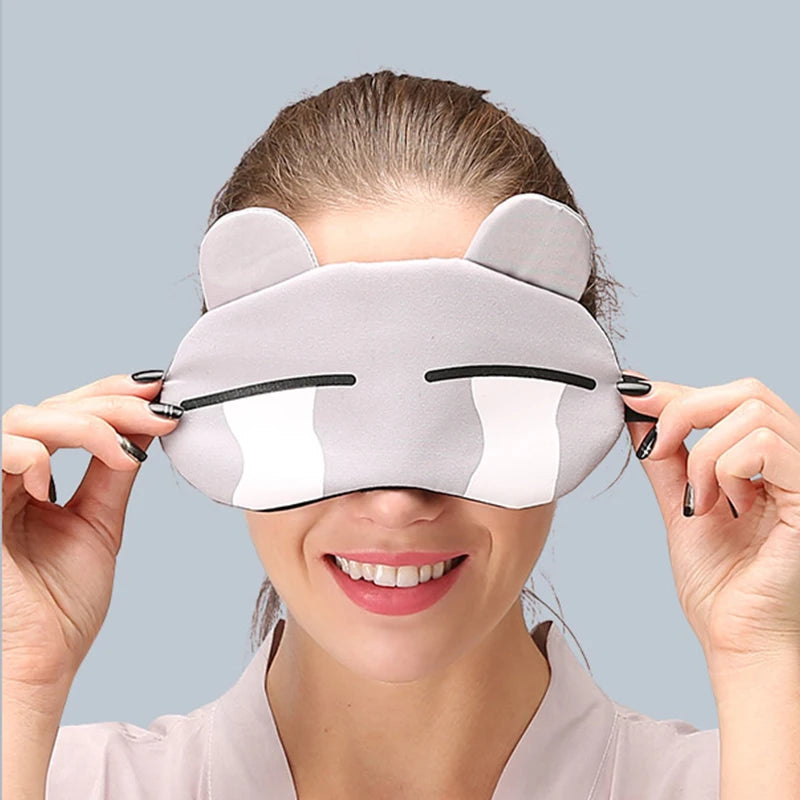 Customizable Cartoon Party Eye Mask Cute Soft and Comfortable Travel Blindfold Cartoon Party Eye Mask