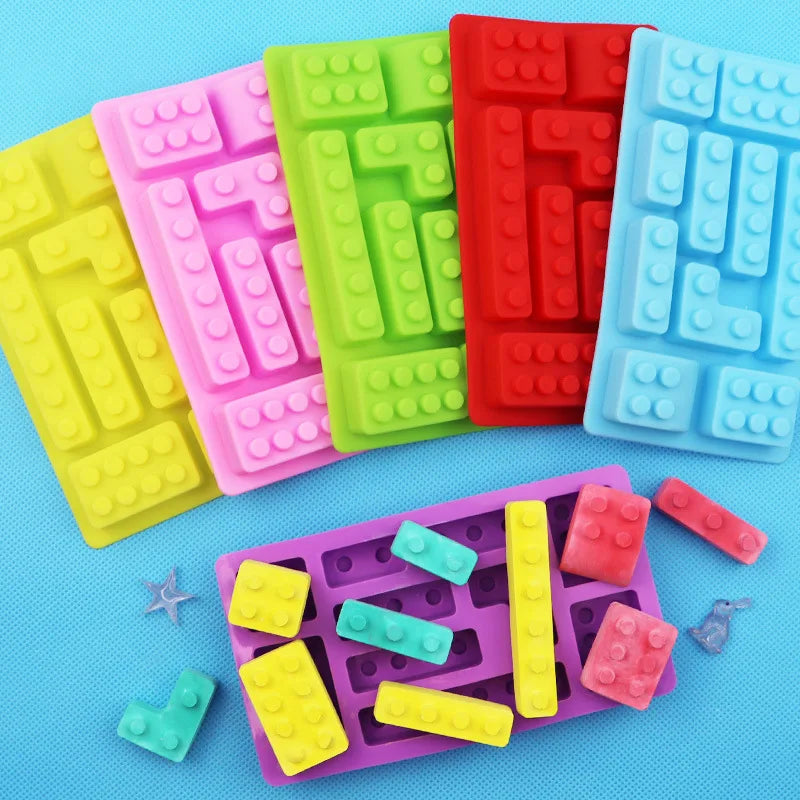 Silicone 3D DIY Building Robot Mold Baking Brownie Jello Dessert Pastries Cake Decorations Food Compliant Eco-Friendly OPP Bag